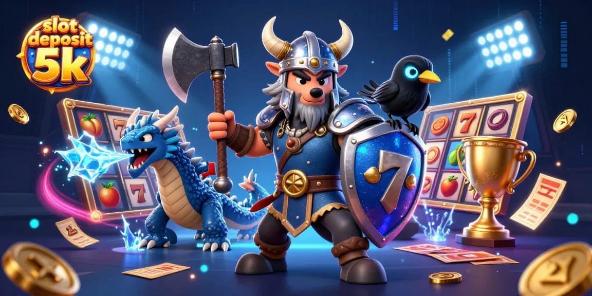 Spin with excitement in the vibrant slot deposit 5k scene featuring epic characters and casino elements.
