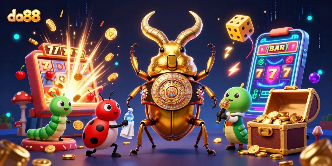 da88 showcases a thrilling jackpot explosion with vibrant game elements in an exciting casino scene