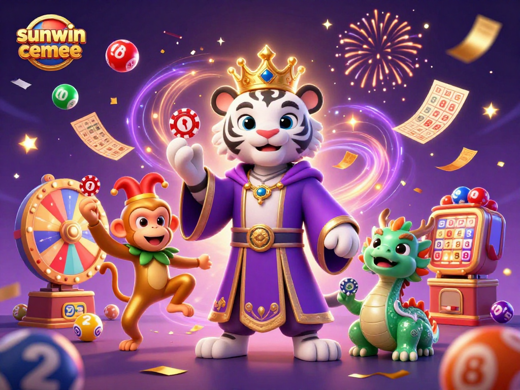 Experience the thrill of sunwin cemee with vibrant lottery features and lively 3D characters.
