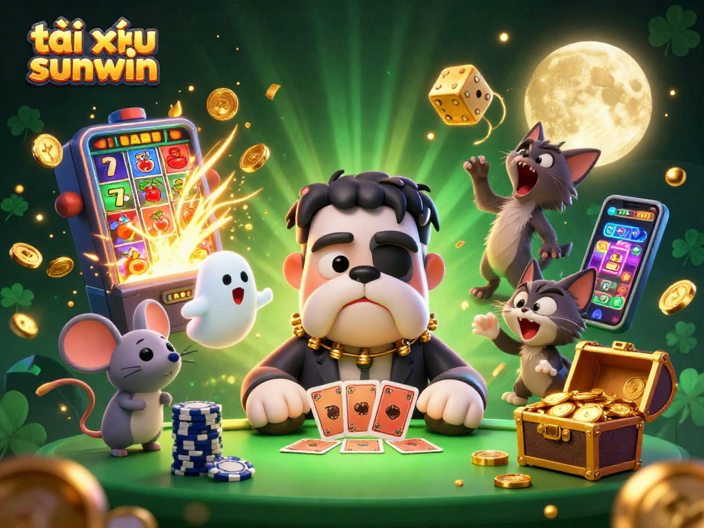 Engage with the thrilling tài xỉu sunwin game at an exciting online casino, featuring vibrant characters and dynamic elements.