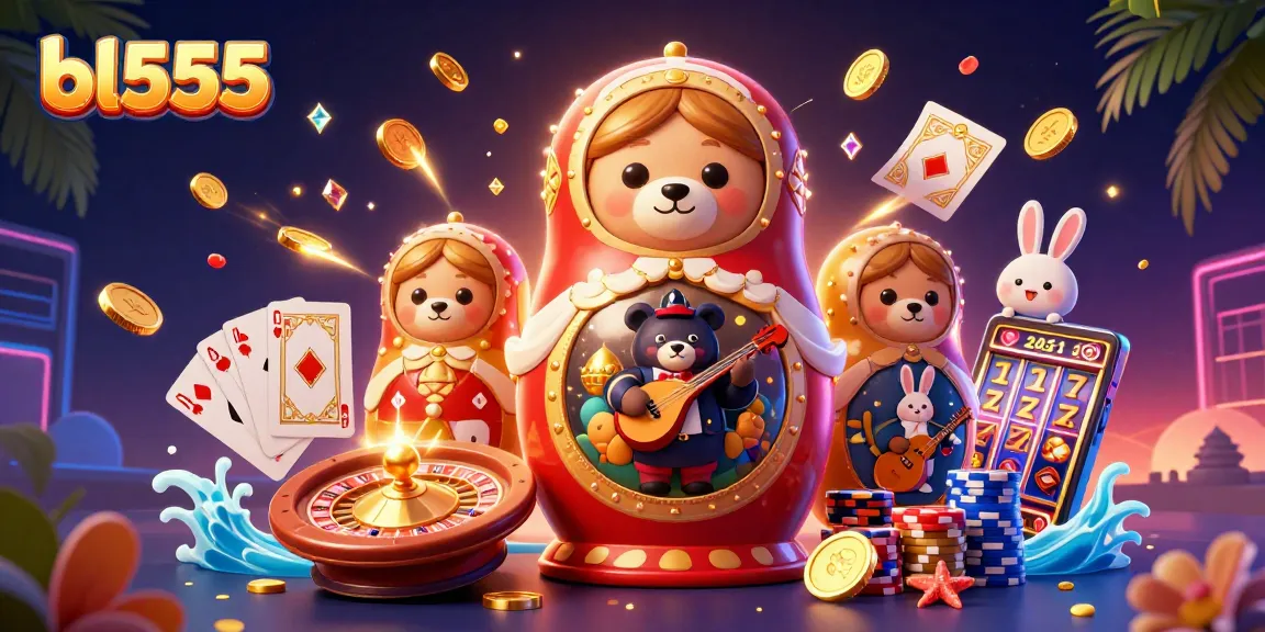 Engage in thrilling gaming at bl555 with vibrant characters and cascading coins in an energetic casino scene.