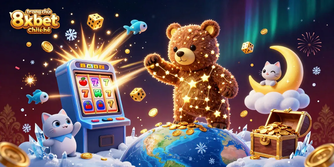 Experience the excitement of trang chủ 8xbet chính thức with vibrant visuals of online gaming and joyful elements.