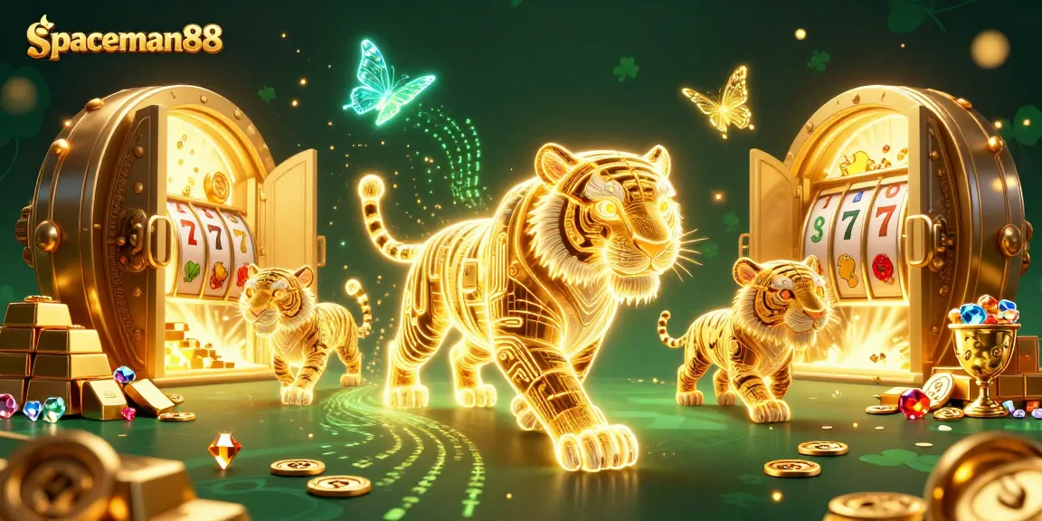 Experience thrilling wins with spaceman88 in a vibrant casino scene full of rich details.