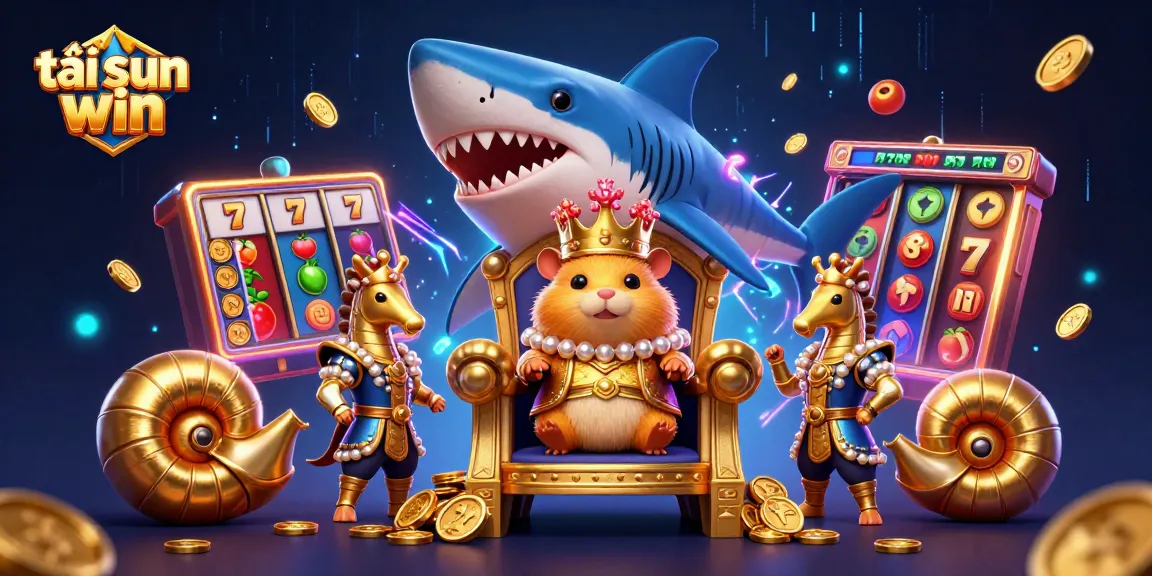 Experience the excitement of tải sun win with the fierce hamster king in an action-packed casino scene.